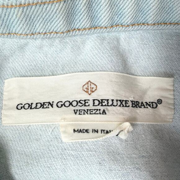 Golden Goose Deluxe Brand Lightwash Denim Cotton Jacket Made in Italy Size Med - Picture 2 of 11